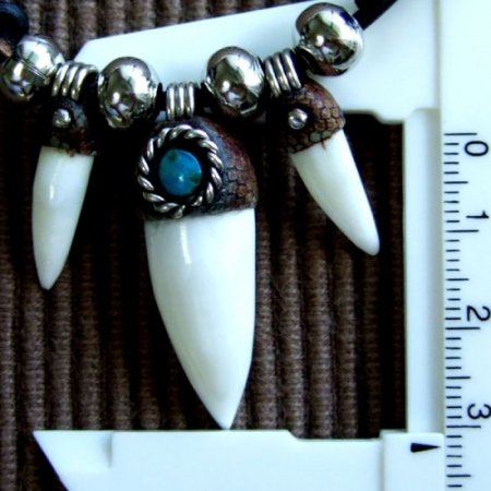 【表示現品】クロコダイルの歯ネックレス - 40059pwb