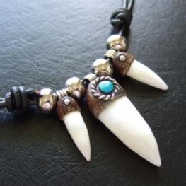 【表示現品】クロコダイルの歯ネックレス - 40059pwb