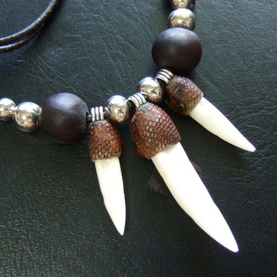 【表示現品】クロコダイルの歯ネックレス - 40081pwb