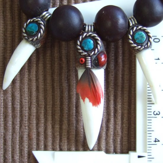 【表示現品】クロコダイルの歯ネックレス - 40082pwb