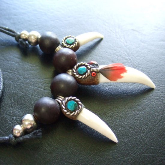 【表示現品】クロコダイルの歯ネックレス - 40082pwb