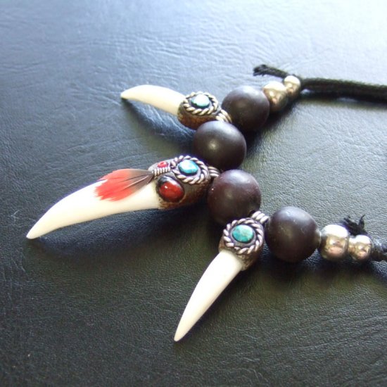 【表示現品】クロコダイルの歯ネックレス - 40082pwb