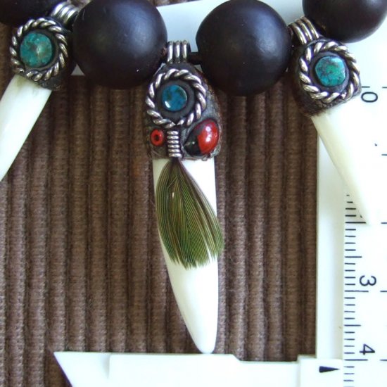 【表示現品】クロコダイルの歯ネックレス - 40085pwb