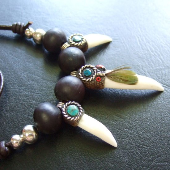 【表示現品】クロコダイルの歯ネックレス - 40085pwb