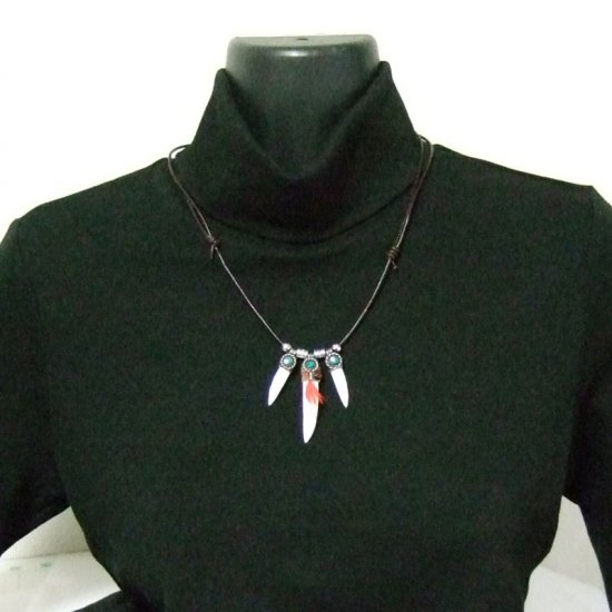 【表示現品】クロコダイルの歯ネックレス - 40091pwb