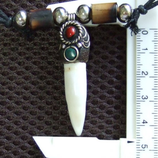 【表示現品】クロコダイルの歯ネックレス - 40100pwb