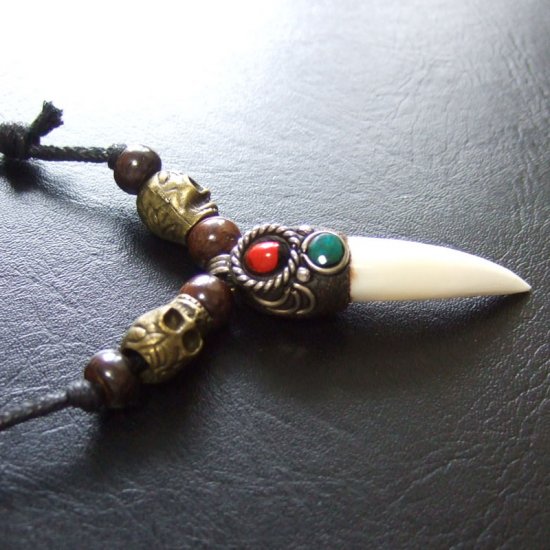 【表示現品】クロコダイルの歯ネックレス - 40110phb