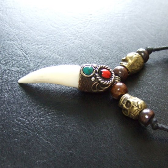 【表示現品】クロコダイルの歯ネックレス - 40110phb