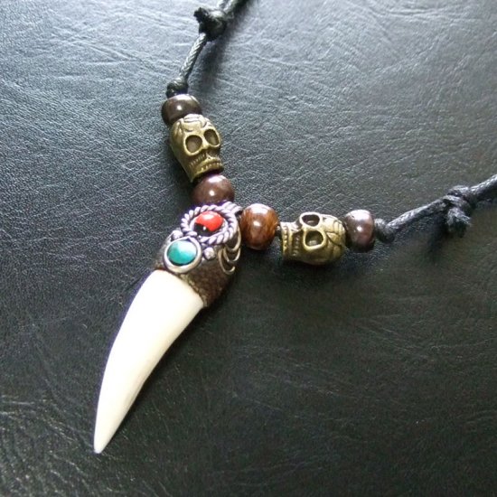 【表示現品】クロコダイルの歯ネックレス - 40110phb