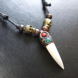 【表示現品】クロコダイルの歯ネックレス - 40110phb