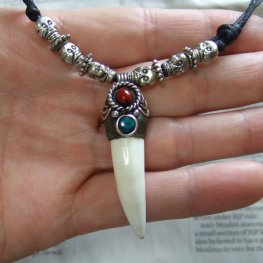 【表示現品】クロコダイルの歯ネックレス - 40111phb