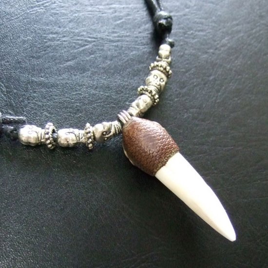 【表示現品】クロコダイルの歯ネックレス - 40111phb