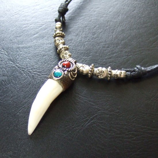 【表示現品】クロコダイルの歯ネックレス - 40111phb