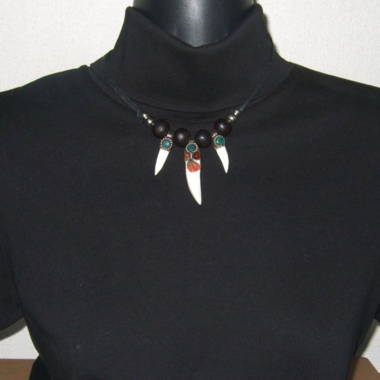 【表示現品】クロコダイルの歯ネックレス - 40117phb