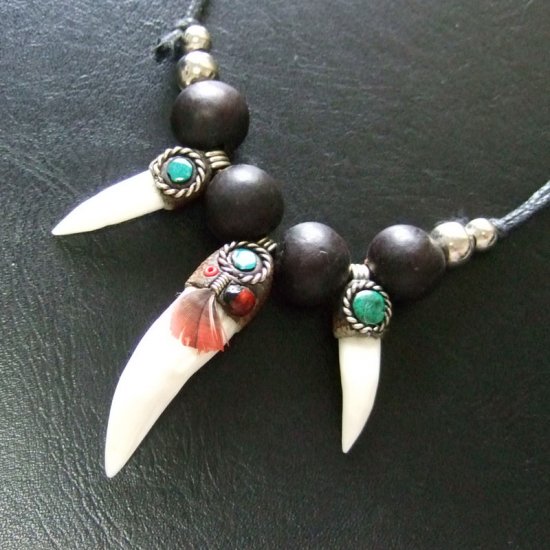 【表示現品】クロコダイルの歯ネックレス - 40117phb