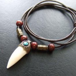 【表示現品】クロコダイルの歯ネックレス - 40126phb