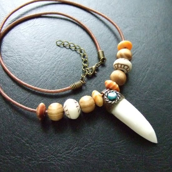 【表示現品】クロコダイルの歯ネックレス - 40129phb