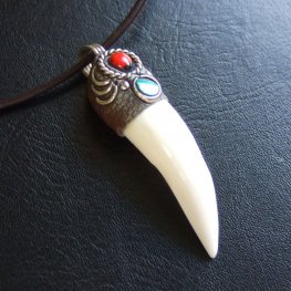 【表示現品】大型 クロコダイルの牙 ペンダントトップ - 40153phb 【表示現品】大型 クロコダイルの牙 ペンダントトップ - 40153phb