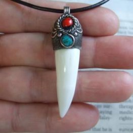 【表示現品】大型 クロコダイルの牙 ペンダントトップ - 40153phb 【表示現品】大型 クロコダイルの牙 ペンダントトップ - 40153phb