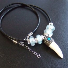 【表示現品】クロコダイルの歯ネックレス - 40176phb