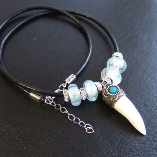 【表示現品】クロコダイルの歯ネックレス - 40176phb