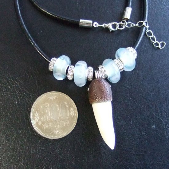 【表示現品】クロコダイルの歯ネックレス - 40176phb