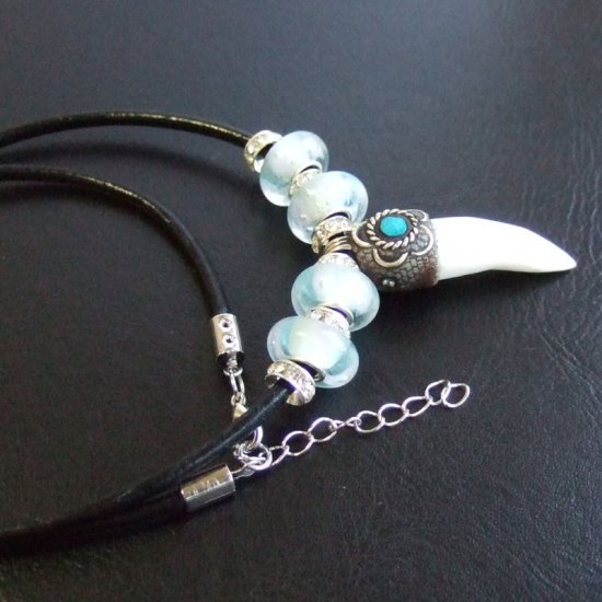 【表示現品】クロコダイルの歯ネックレス - 40176phb