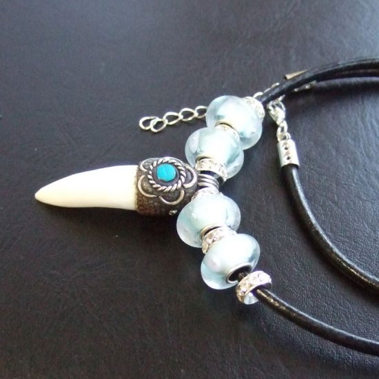 【表示現品】クロコダイルの歯ネックレス - 40176phb