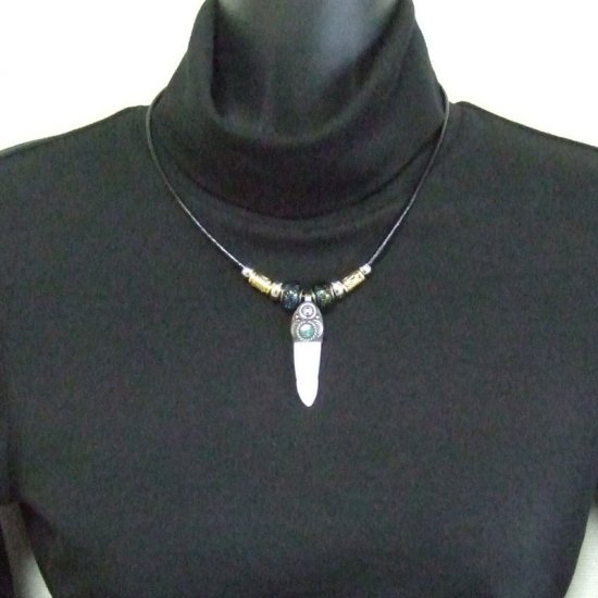 【表示現品】クロコダイルの歯ネックレス - 40179phb