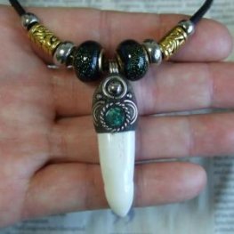 【表示現品】クロコダイルの歯ネックレス - 40179phb