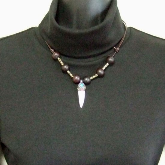 【表示現品】クロコダイルの歯ネックレス - 40180phb