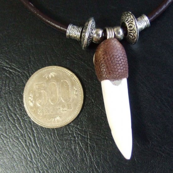 【表示現品】クロコダイルの歯ネックレス - 40191phb