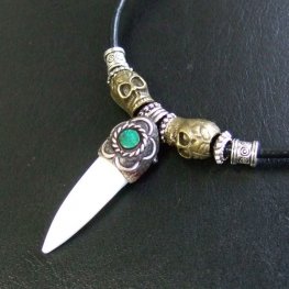 【表示現品】クロコダイルの歯ネックレス - 40193phb