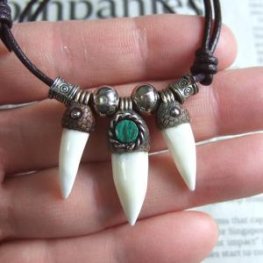 【表示現品】クロコダイルの歯ネックレス - 40196phb