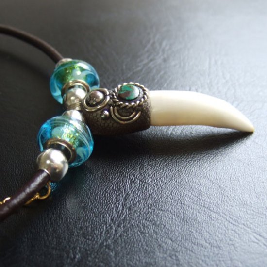 【表示現品】クロコダイルの歯ネックレス - 40206phb