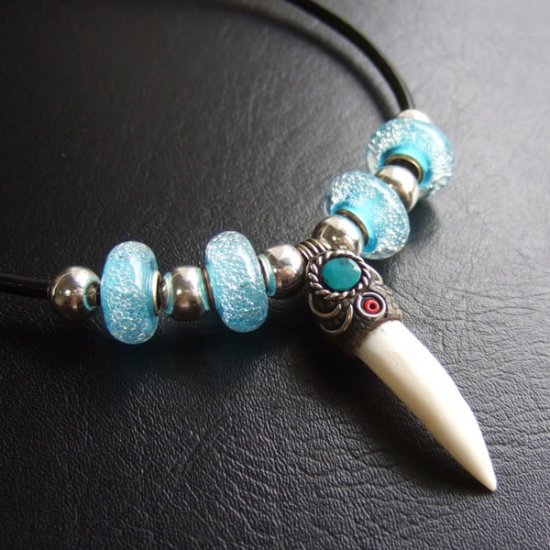 【表示現品】クロコダイルの歯ネックレス - 40210phb