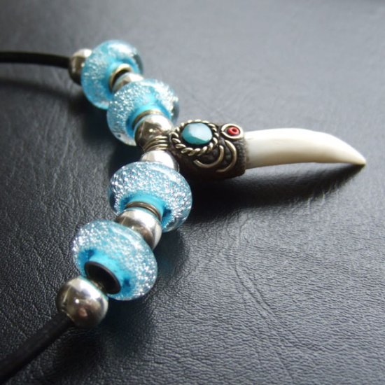 【表示現品】クロコダイルの歯ネックレス - 40210phb