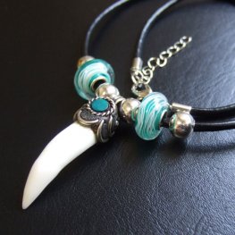 【表示現品】クロコダイルの歯ネックレス - 40213phb