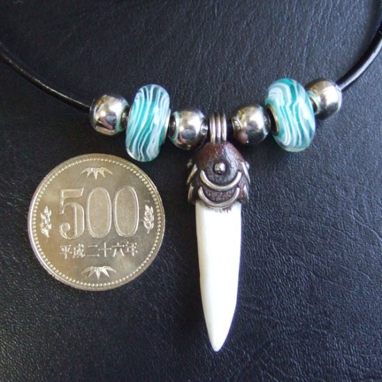 【表示現品】クロコダイルの歯ネックレス - 40213phb