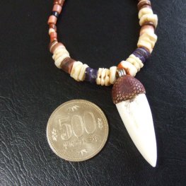 【訳あり現品】クロコダイルの牙 ペンダント- 40235phb
