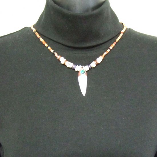 【訳あり現品】クロコダイルの牙 ペンダント- 40235phb