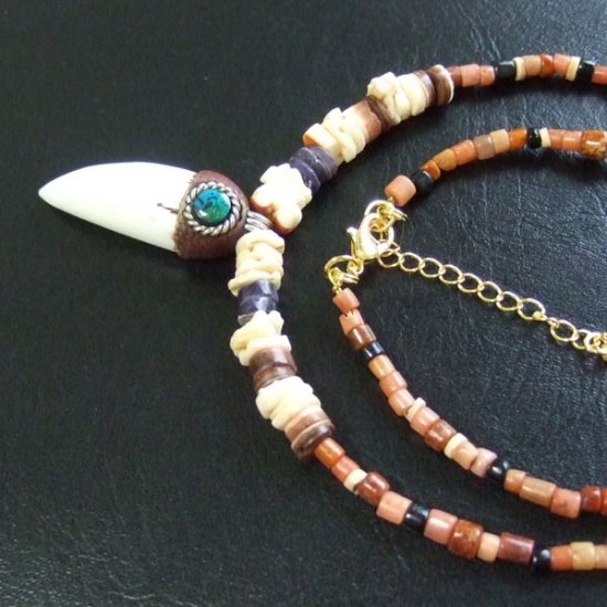 【訳あり現品】クロコダイルの牙 ペンダント- 40235phb