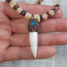 【表示現品】クロコダイルの牙 ペンダント- 40236phb