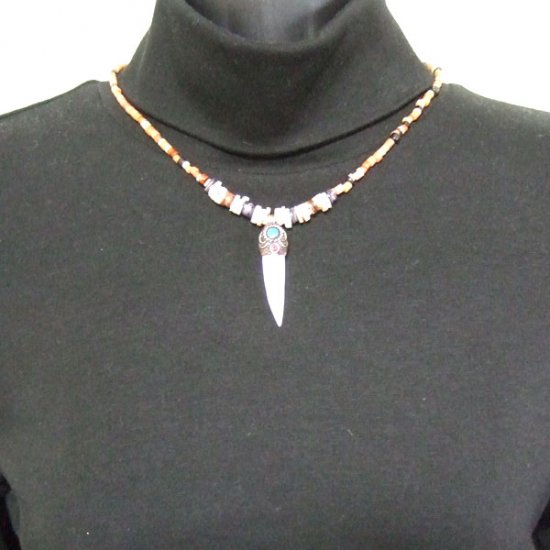 【表示現品】クロコダイルの牙 ペンダント- 40236phb