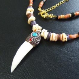 【表示現品】クロコダイルの牙 ペンダント- 40236phb