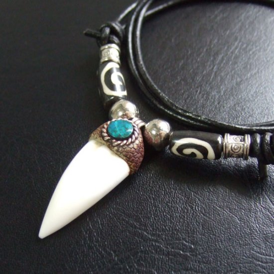 【表示現品】クロコダイルの歯ネックレス - 40265phb