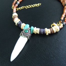 【表示現品】クロコダイルの牙 ペンダント- 40267phb