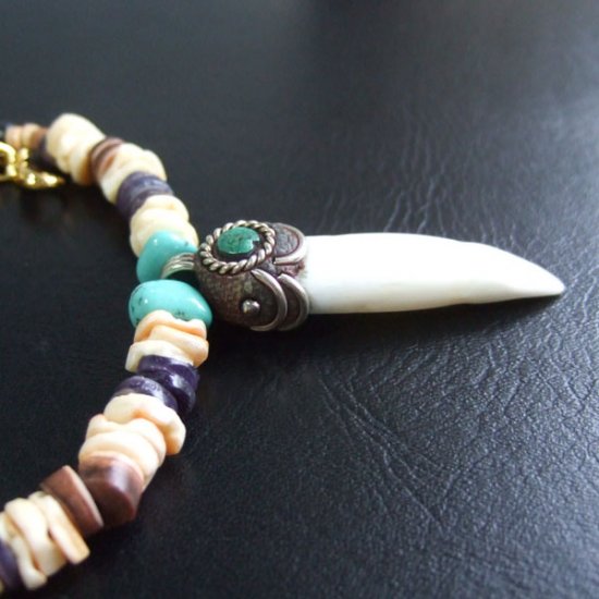 【表示現品】クロコダイルの牙 ペンダント- 40267phb