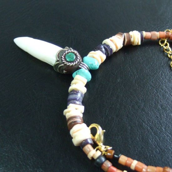 【表示現品】クロコダイルの牙 ペンダント- 40267phb