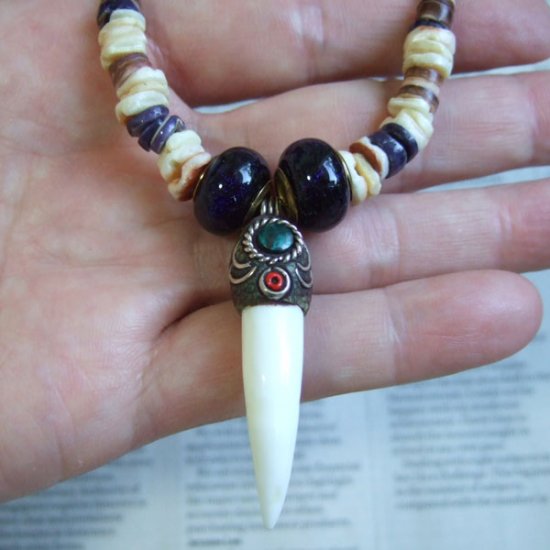 【表示現品】クロコダイルの牙 ペンダント- 40300phb